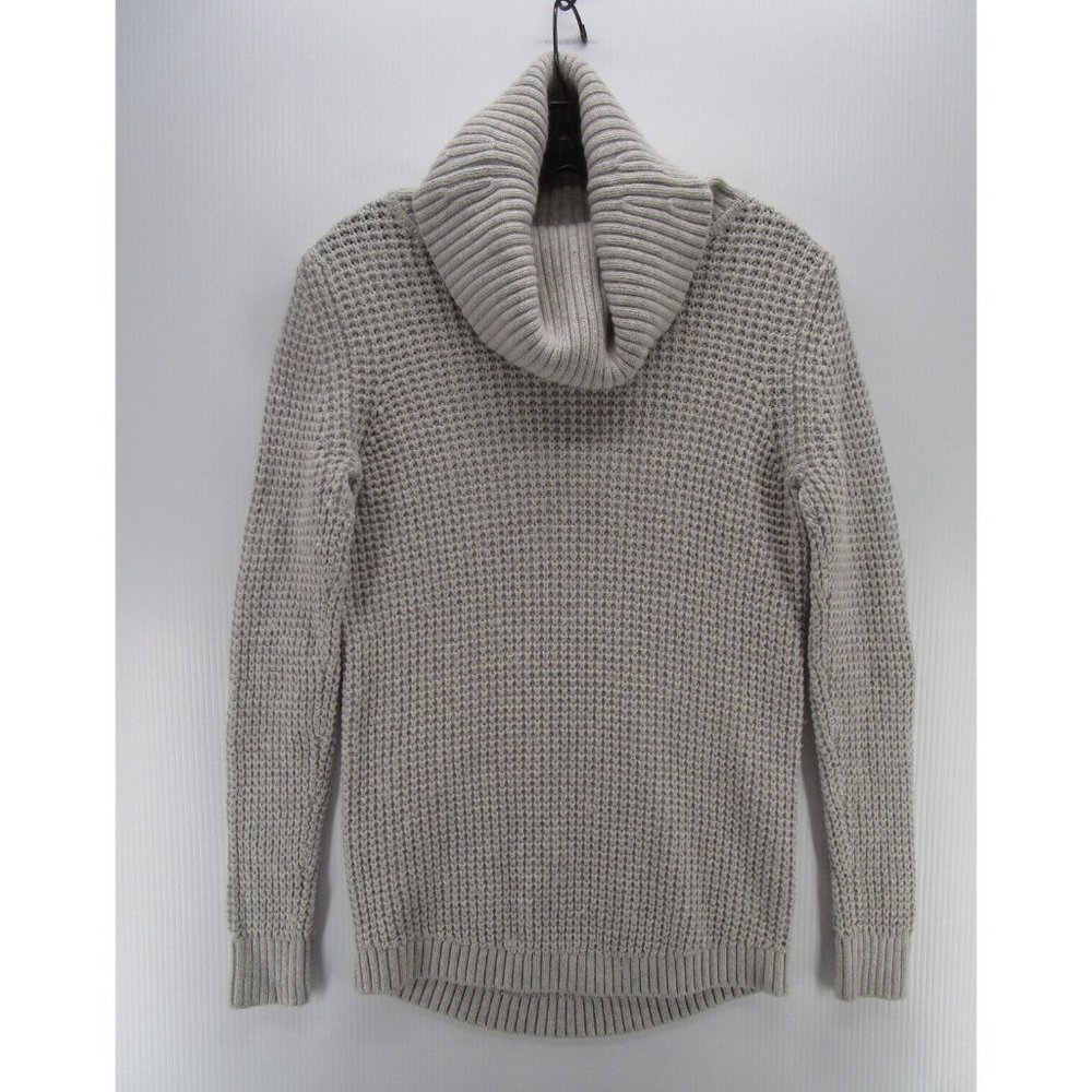 LL Bean Sweater XS Merino Wool Cotton Pullover Turtleneck Thermal